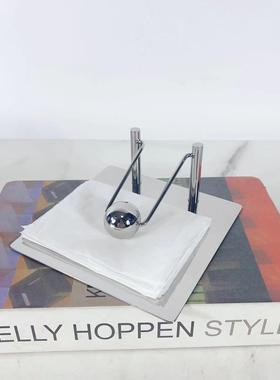 不锈钢纸巾盒客厅茶几抽纸盒洗脸巾收纳盒擦手纸盒家居装饰摆件