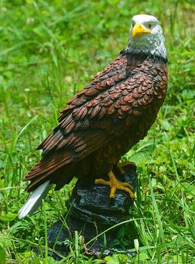 货源仿真老鹰摆件仿铜色老鹰装饰品动物模型家居树脂工艺礼品