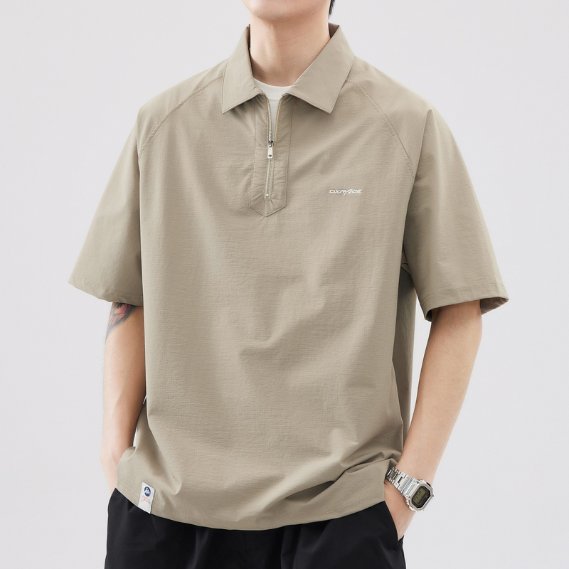 JEEP SPIRIT吉普美式POLO衫男士夏季短袖衬衫领宽松休闲半袖T恤
