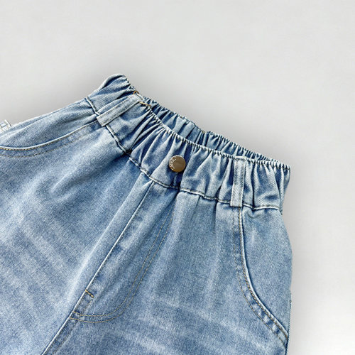 【大潘专享】【顾奈】儿童牛仔裤字母刺绣弯刀牛仔休闲裤NZK26160 - 图1