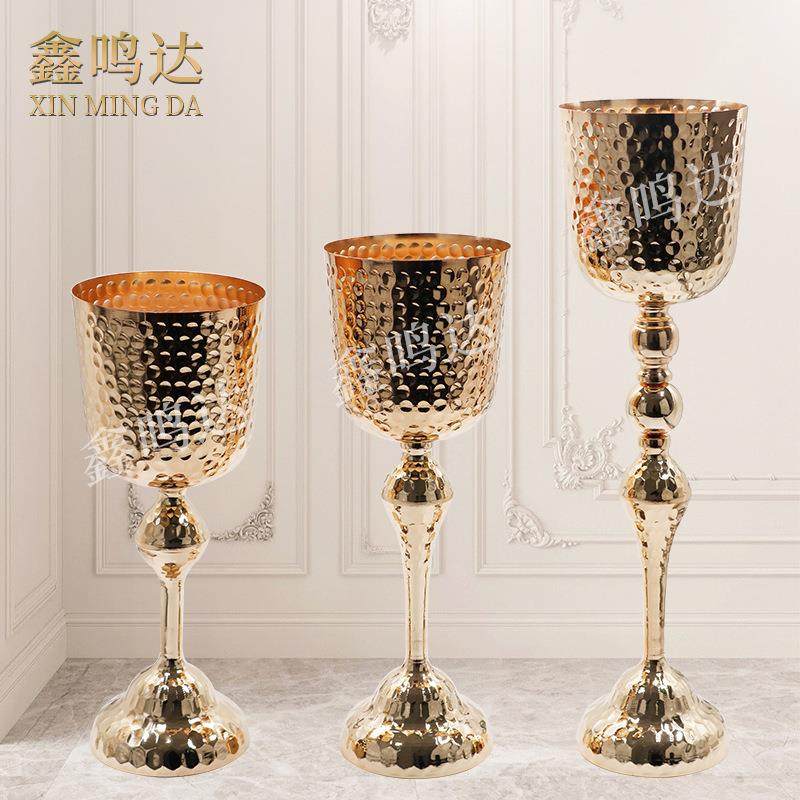 新款电镀假花花器摆件婚庆铁艺酒店婚礼插花花架路引花瓶装饰道具,淘宝优惠券,粉丝福利购,淘宝优惠卷