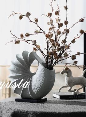 爆款复古简约饰品中古风客厅茶几样板间别墅插干花瓶花器摆件