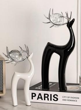 福鹿装饰摆饰轻奢高级感客厅玄关桌面酒柜装饰摆饰电视柜乔迁礼品