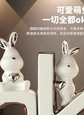 创意OK书挡摆件轻奢高档酒柜客厅玄关书柜桌面书立假书家居装饰品