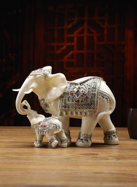 创意招财大象摆件桌面装饰高档大气上档次家居客厅玄关电视柜摆设