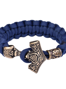 男士手链不锈钢青铜色维京雷神锤