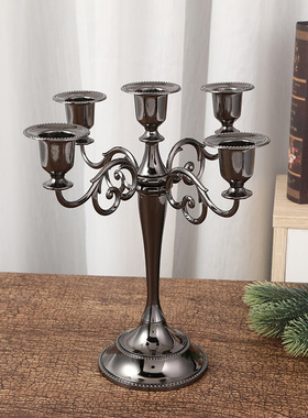 【厂家促销】欧式烛台 婚庆道具酒店烛光晚餐家居装Y饰会所蜡烛台