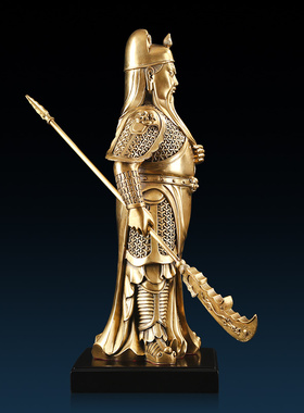 纯铜关公像铜像关二爷关羽武财神家居办公M室摆件公司乔迁开业礼