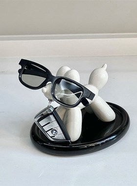 速发可爱气球狗进收玄关装饰托盘摆件入户门置物架放纳