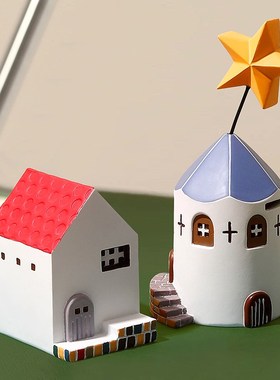 速发简约小房子存钱罐摆件客厅家男儿童居孩房间品饰装创意生日礼