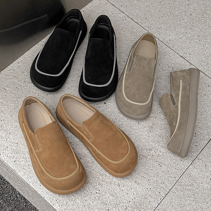 2025新款舒适乐福鞋男厚底增高一脚蹬懒人豆豆鞋休闲软底大头鞋男,淘宝优惠券,粉丝福利购,淘宝优惠卷
