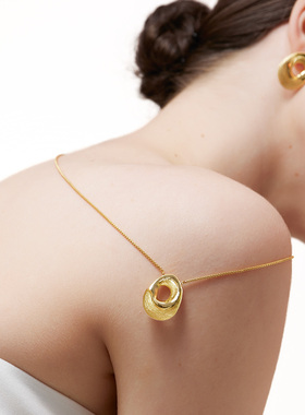 Chill Talent记忆沙洲项链手工拉丝轻奢简约质感时尚小众