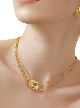 Chill Talent记忆听沙项链手工拉丝轻奢简约时尚百搭小众