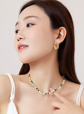 刘恋同款风起绿洲项链