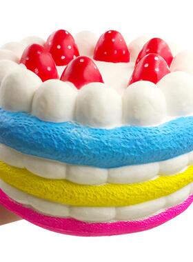 厂直慢回弹超号三层草莓蛋糕squ销iPU1199s家h大y