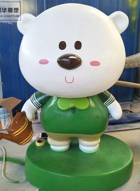 玻璃钢卡通动物人物雕塑企鹅小熊景观商场商业街迎宾落地摆件制作