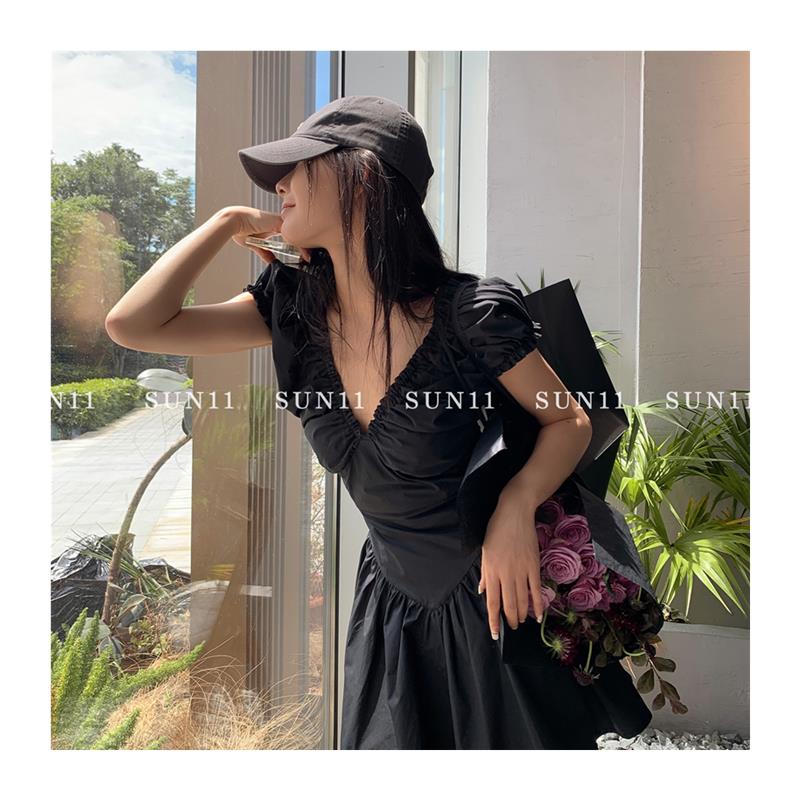 SUNONEONE 法式白色连衣裙女夏季高级感收腰显瘦甜美仙女公主裙子 - 图3