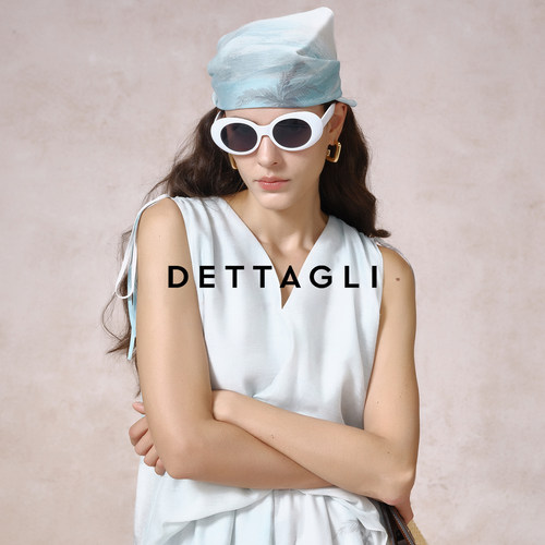 Dettagli/迪塔莉 2025新款百搭时尚度假风套头方巾头巾 - 图2