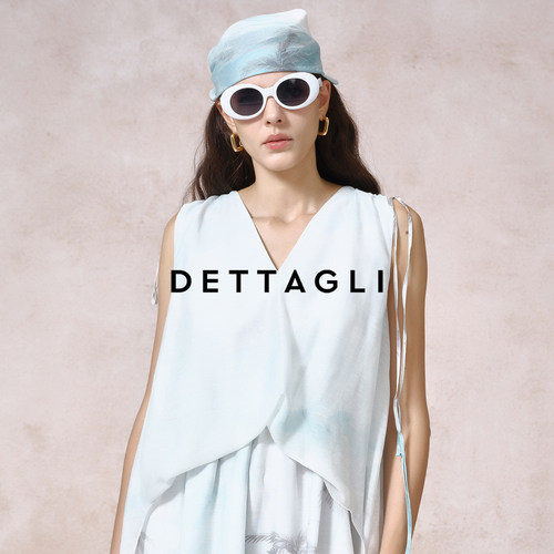 Dettagli/迪塔莉 2025新款百搭时尚度假风套头方巾头巾 - 图0