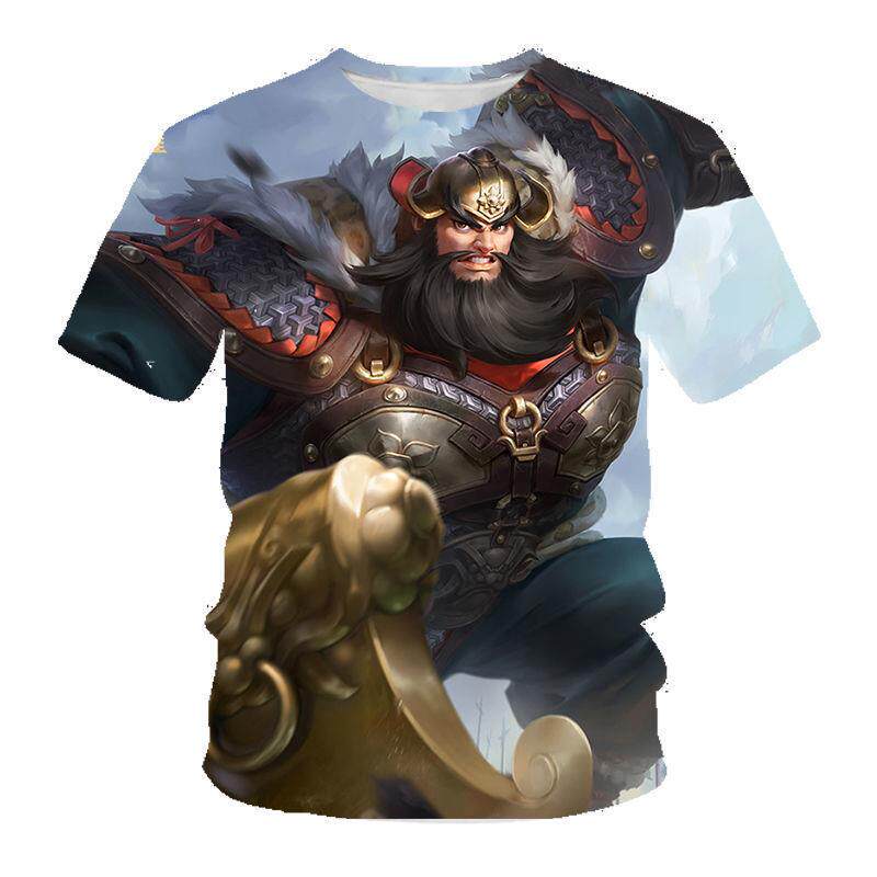 王者荣耀衣服王者荣耀衣服诸葛亮3D数码印花短袖青少年潮牌T恤衫现货供应