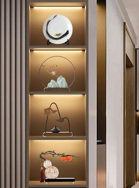 客厅新架中式博茶室样板间古家居摆件玄格开关放软装饰ltao1005品