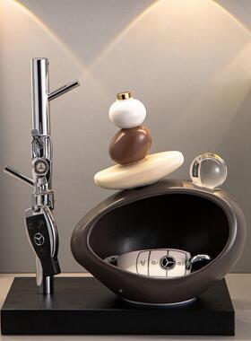 石来运钥匙收纳F986M79H玄关摆件入户迎回家客厅酒柜欢电视柜家居