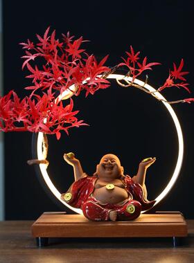 创意陶瓷招财摆件店铺前台办公室财神家居客厅柜子装饰品开业送礼