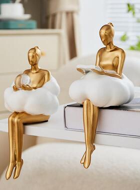 原创设计云朵女孩客厅车载桌面人物摆件芭蕾舞蹈室网红店装饰