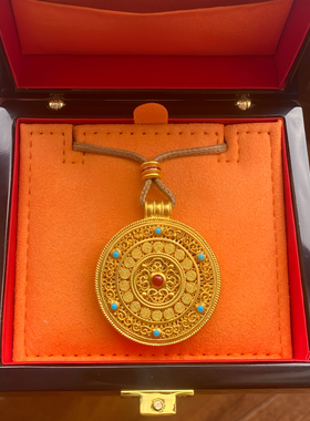 如意珐琅彩八宝罗盘足金包银女款