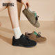Dadong fashion casual shoes low heel round toe moral training shoes