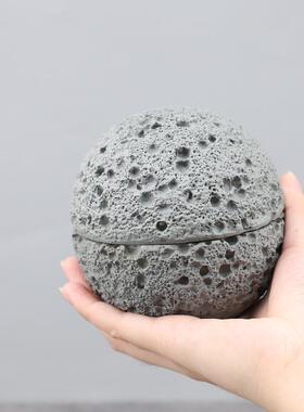 北欧极简仿洞石纹树脂香薰扩香器装饰摆件卧室酒店客厅家居装饰品