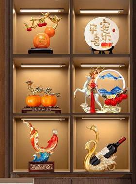 中式百财福鹿招财摆件客厅电视柜酒柜玄关装饰品新房乔迁送人礼物