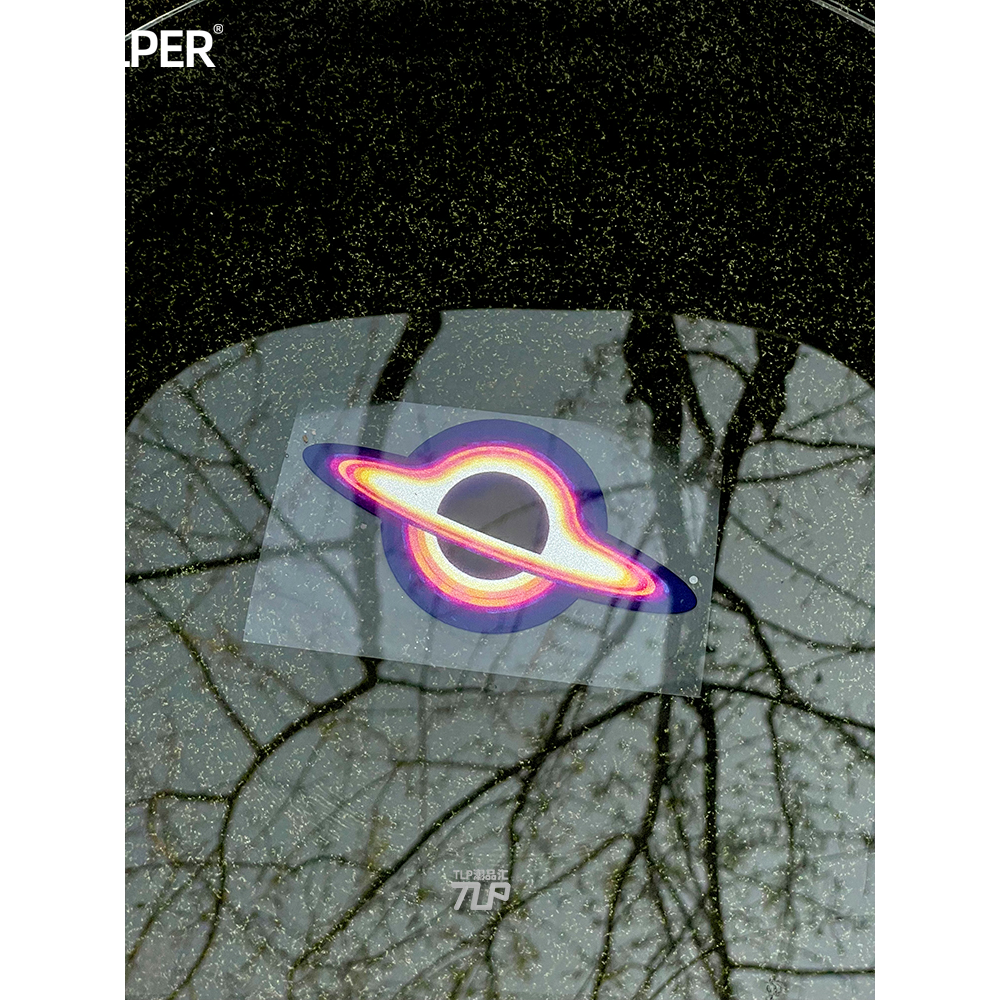 TLP反光车贴 彩色黑洞视界 扭曲吸积盘 宇宙天体个性汽车防水贴纸