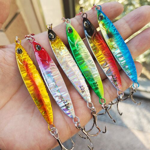 10只装 回手大刀长条铁板逆对称飘E落路亚假饵回首雅翘嘴鳡鱼桂鱼 - 图0