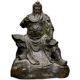 Antiques and miscellaneous brass Guan Yu desktop q small ornaments Guan Erye loyalty ornaments Guan Yu standing like desktop tea pet pendant