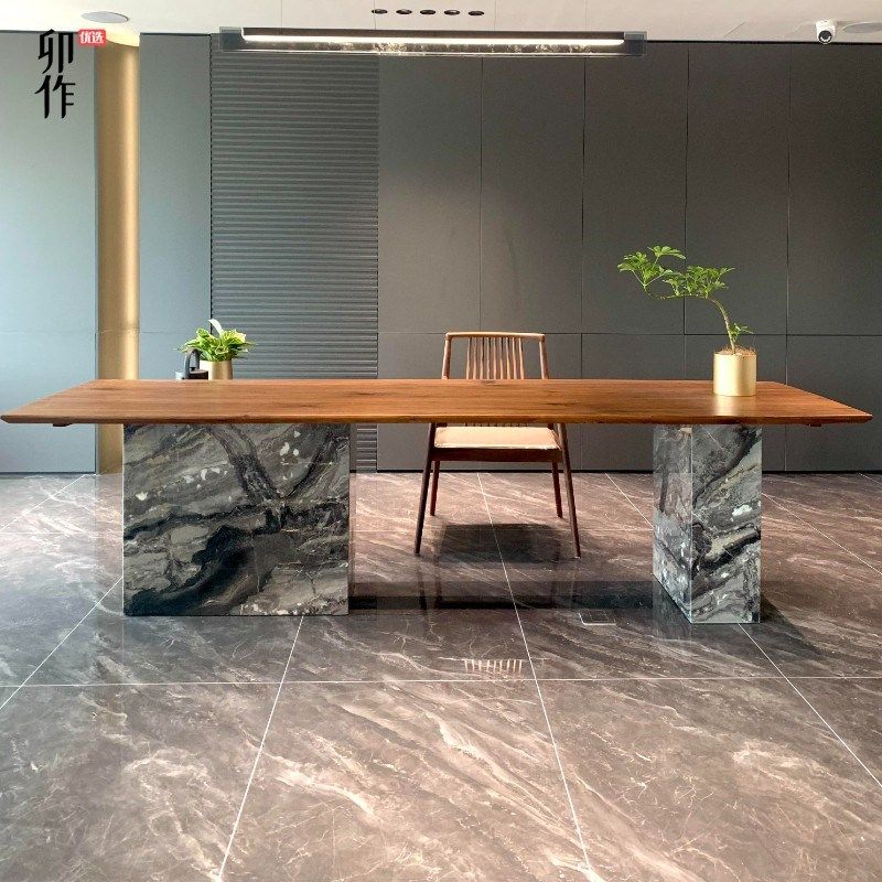 新中式北美黑胡g桃木茶桌实木现代简约高端2025新款岩板泡茶台家,淘宝优惠券,粉丝福利购,淘宝优惠卷