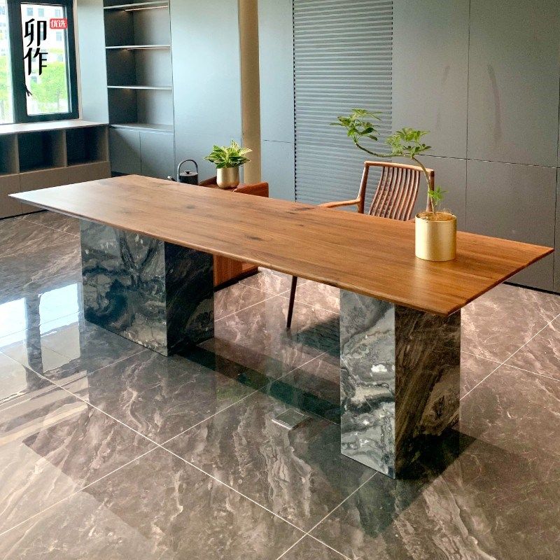 新中式北美黑胡g桃木茶桌实木现代简约高端2025新款岩板泡茶台家,淘宝优惠券,粉丝福利购,淘宝优惠卷