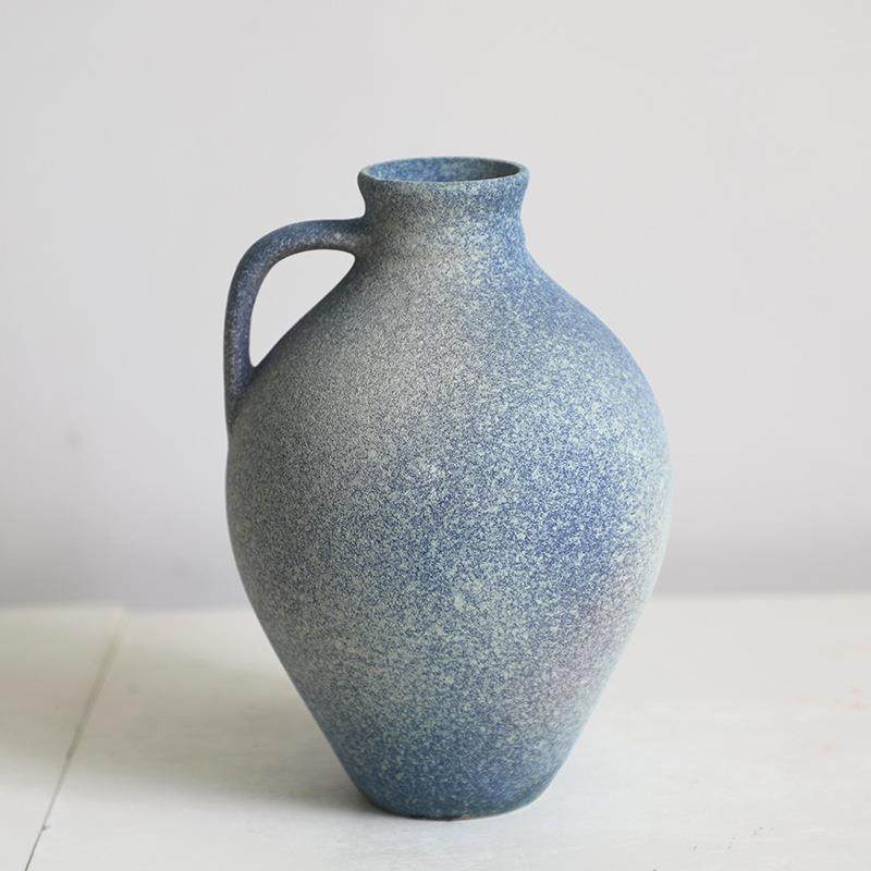 件货源景德PEZ镇侘寂禅意摆双风耳陶粗陶罐插花民宿复古陶瓷花瓶,淘宝优惠券,粉丝福利购,淘宝优惠卷