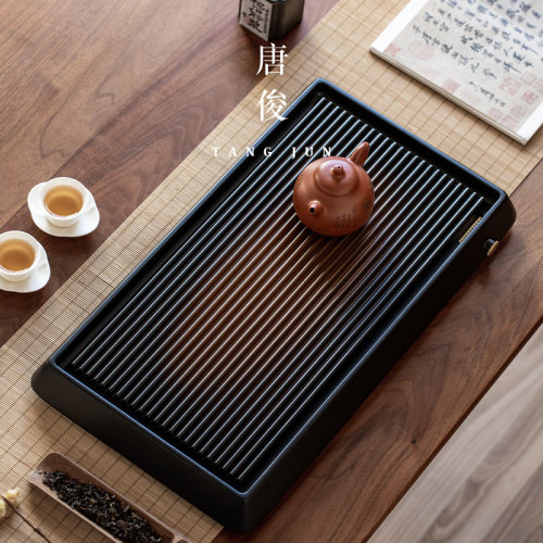 速发茶盘家用2025新款大号客厅茶台茶海茶具排水托盘小型竹制干泡 - 图0