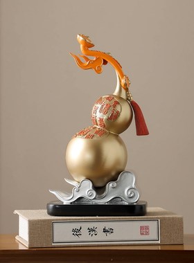 速发八办来财富贵福禄寿喜财双全葫芦摆件装饰高端客方玄关厅公室