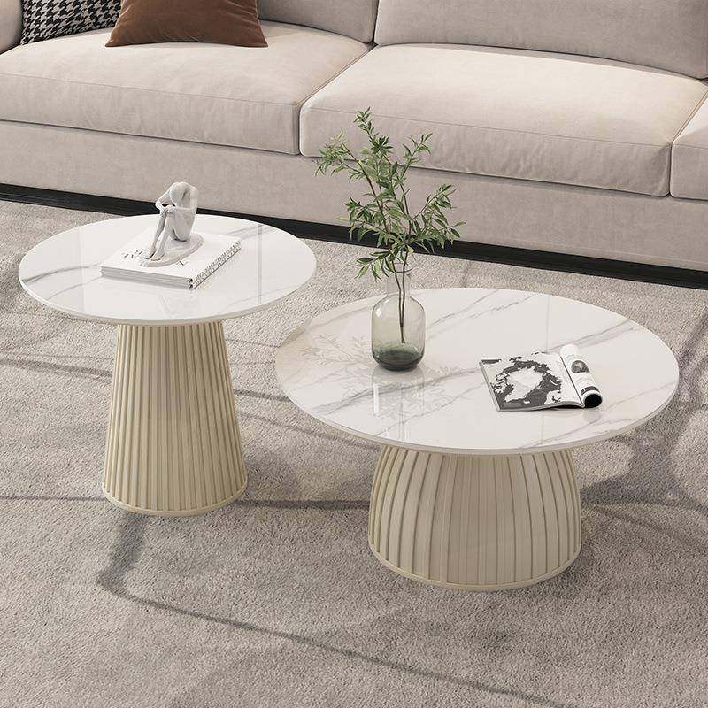 岩圆形板茶几奶油风客厅用网简约MVB轻奢现代小户型创意红家茶桌,淘宝优惠券,粉丝福利购,淘宝优惠卷