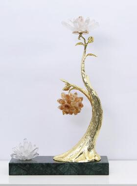 现代轻入晶户玄关柜摆件奢水发财树客KF-M528-厅电视酒柜书柜家居