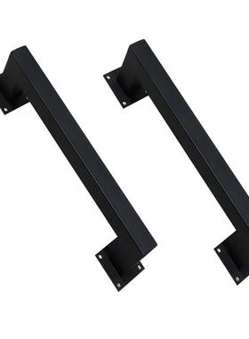 美式方管拉手黑色明装大拉手谷仓门推拉门木门大门把手拉手烤漆