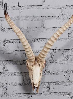 牛头骨装饰挂件创意客厅玄关墙上动物头仿古牛头骨壁挂饭店墙挂