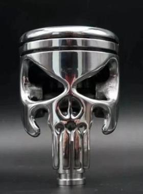 新品Shiftknobmadefrommotorcyclepiston骷髅汽车换挡杆