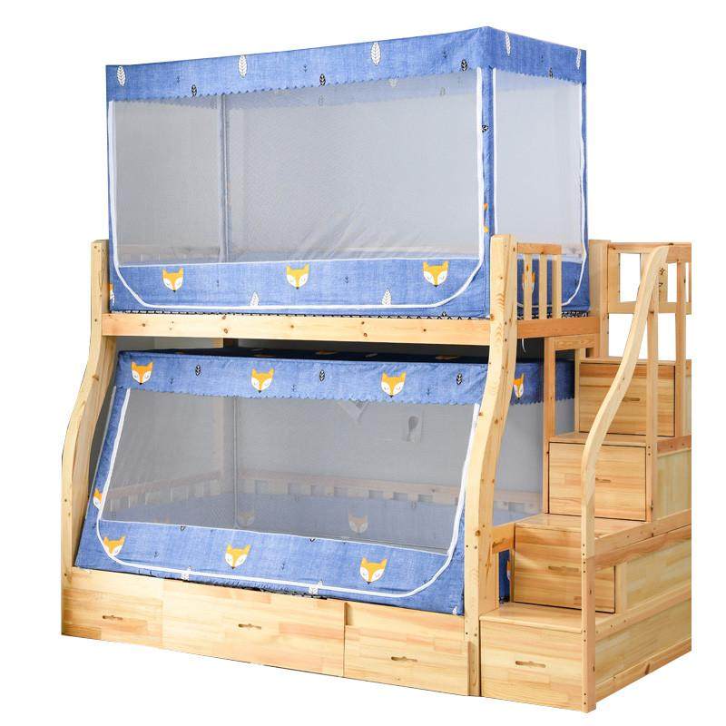 子母床方蚊帐1.2m上下铺1.5床梯形高低拉链0.9米床步梯儿童双层床,淘宝优惠券,粉丝福利购,淘宝优惠卷