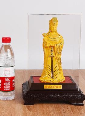 绒沙金妈祖摆件 湄洲妈祖佛像镀金工艺品 家居妈祖娘娘天后