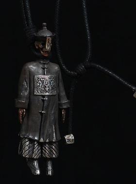 白木黑冰个性朋克僵尸吊坠铜镀银男女做旧配饰创意车挂件手工制作