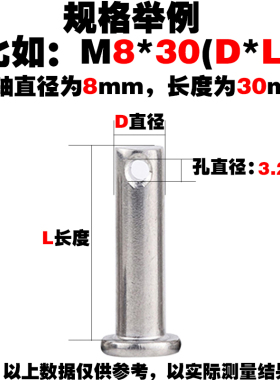 销轴圆柱带孔插销销钉大全平头销钉链条销轴销钉螺栓gb882销工厂
