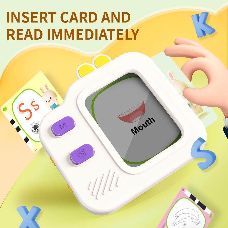 儿童益智玩具学习机英文启蒙有声儿歌认识字插卡机宝宝早教卡,淘宝优惠券,粉丝福利购,淘宝优惠卷